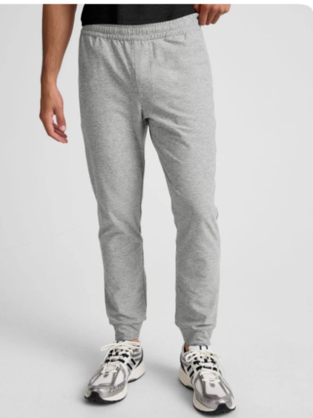 Beyond Yoga Spacedye Freefit Men's Jogger Pants Silver Mist Gray Slim-Fit Sz XL